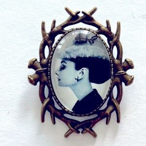 Audrey Hepburn Brooch, NWT, Handmade